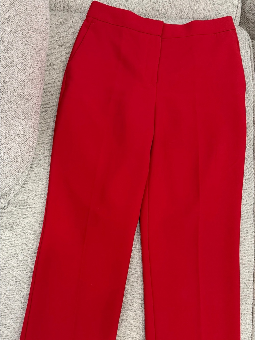 Ann Taylor Women's Tailored Straight-Leg Red Pants Size 6